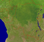 Congo Satellite + Borders 4000x3783